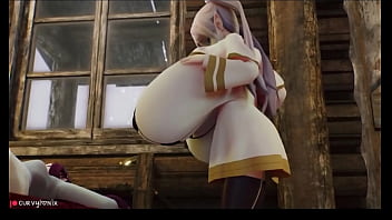 Huge boobs firm boobs 3d