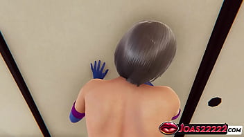 Shinobi anime girl with huge boobs rule34 animation white lingerie thighjob doggy style fuck & tied shibari fuck ending cum inside tight pussy in honey select 2