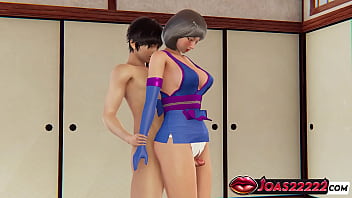 Shinobi anime girl with huge boobs rule34 animation white lingerie thighjob doggy style fuck & tied shibari fuck ending cum inside tight pussy in honey select 2