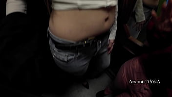 Wetting jeans slurping pee of the floor and pee