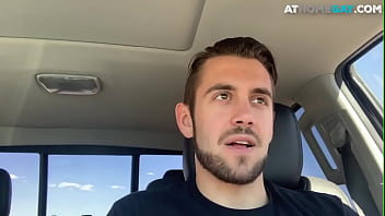 Bearded Jock Shoots Jizz After Car Masturbation thumbnail