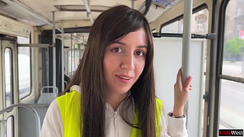 Bus conductor quits job and fucks stranger