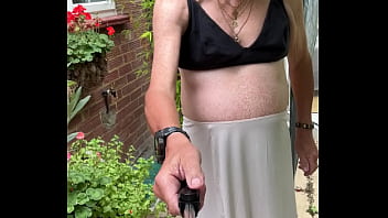 Wearing my stockings and suspenders