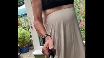 Wearing my stockings and suspenders