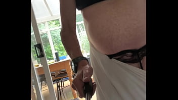 Wearing my stockings and suspenders