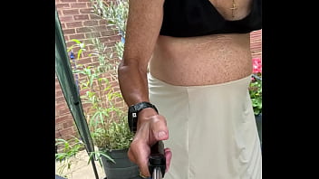 Wearing my stockings and suspenders