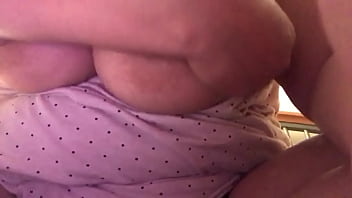 My hot ex milf gf playing with her huge tits