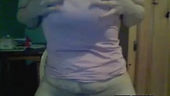 Blonde whore teasing at home