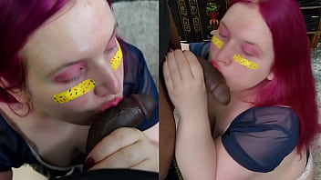 Chubby Shemale Blowjobs Big Black Cock thumbnail