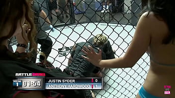 Upon achieving victory in the ring justin may choose to engage in sexual intercourse with the brunette charlie as a kind of recompense