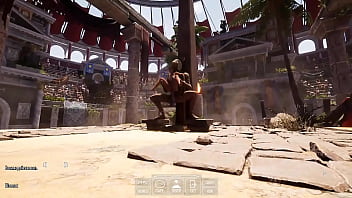 A huge dick against lara croft's tight ass in an arena where 1 000 spectators are watching 3d hentai game animation 3d hentai game animation