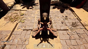 A huge dick against lara croft's tight ass in an arena where 1 000 spectators are watching 3d hentai game animation 3d hentai game animation