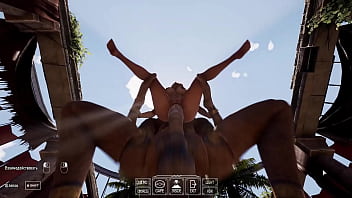 A huge dick against lara croft's tight ass in an arena where 1 000 spectators are watching 3d hentai game animation 3d hentai game animation