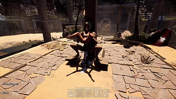 A huge dick against lara croft's tight ass in an arena where 1 000 spectators are watching 3d hentai game animation 3d hentai game animation