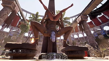 A huge dick against lara croft's tight ass in an arena where 1 000 spectators are watching 3d hentai game animation 3d hentai game animation