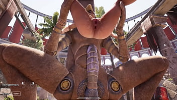 A huge dick against lara croft's tight ass in an arena where 1 000 spectators are watching 3d hentai game animation 3d hentai game animation