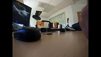 Blonde teen fucks during break at work