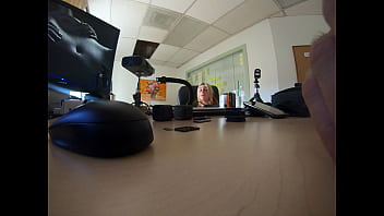 Blonde teen fucks during break at work