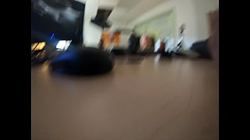 Blonde teen fucks during break at work