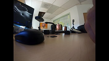 Blonde teen fucks during break at work