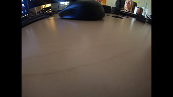Blonde teen fucks during break at work