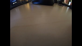 Blonde teen fucks during break at work