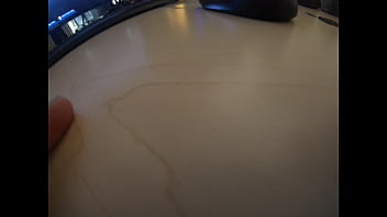 Blonde teen fucks during break at work