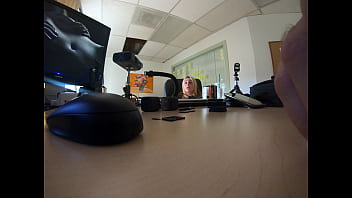 Blonde teen fucks during break at work