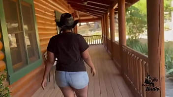 Lonely thick neighbor take a massive penis