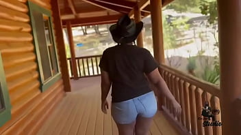 Lonely thick neighbor take a massive penis