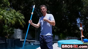 Oiled up and double stuffed busty brown bunny screams as both slide in