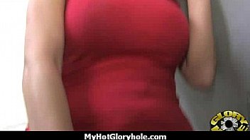I sneak black bj as i fuck husband thrue gloryhole 24