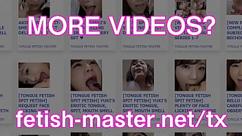 Japanese asian tongue spit fetish