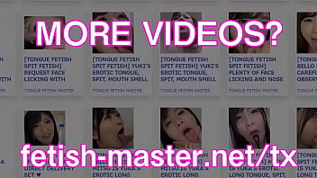 Japanese asian tongue spit fetish