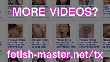 Japanese asian tongue spit fetish