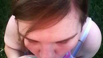 Deep throating in the corn field Deep throating in the corn field