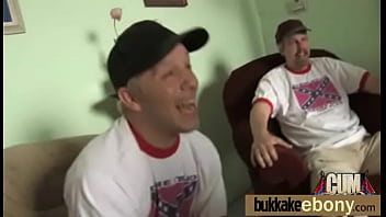 Ebony babe in group sex hardcore action 18