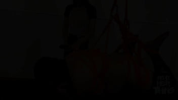 Shibari mouth & ass domination