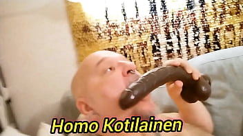 Finnish Homo Kotilainen Loves Big Black Dildo In His Asshole thumbnail