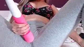 Cute asian blonde is happy and squirting