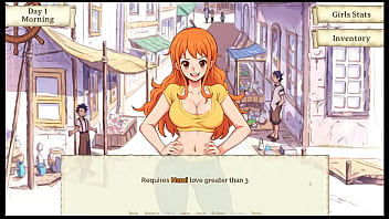 Lusty buccaneers parody hentai game ep 1 nami is exposing her naked body at night
