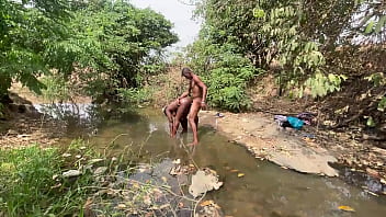 Hot doggie at the river side