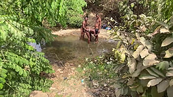 Hot doggie at the river side