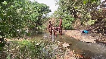 Hot doggie at the river side