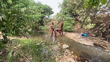 Hot doggie at the river side