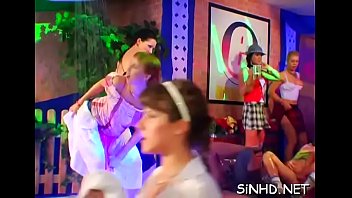 Horny sweethearts are sharing their luscious fuck holes during orgy