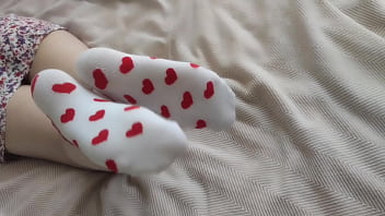 My cute socks are perfect for playing with his dick oh yes