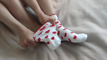 My cute socks are perfect for playing with his dick oh yes