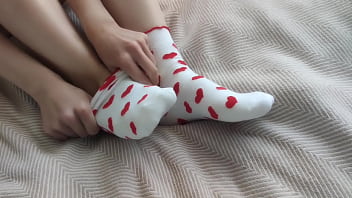 My cute socks are perfect for playing with his dick oh yes