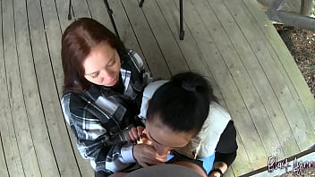 Pov we sucked him together on our vacation public threesome blowjob